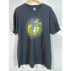 Buc-ees Mardi Gras Black Short Sleeve T-shirt Mens 3XL 52” Chest